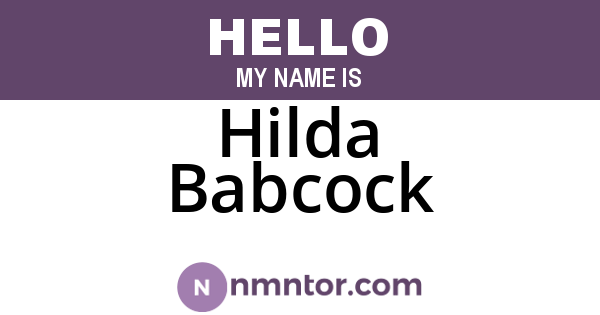 Hilda Babcock