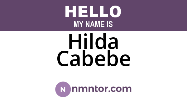 Hilda Cabebe