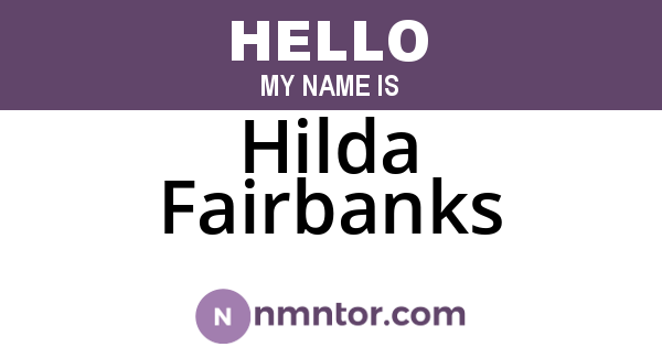 Hilda Fairbanks