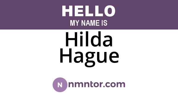 Hilda Hague
