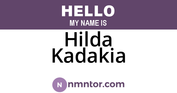 Hilda Kadakia