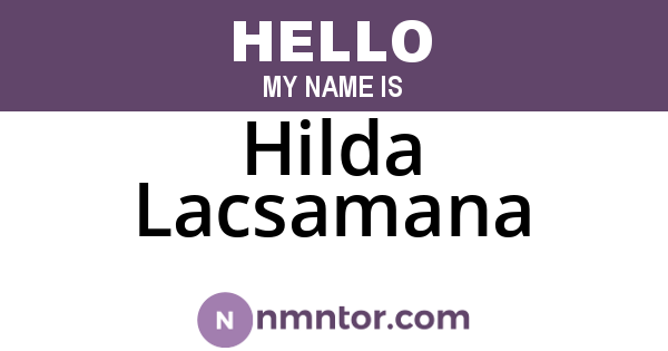 Hilda Lacsamana