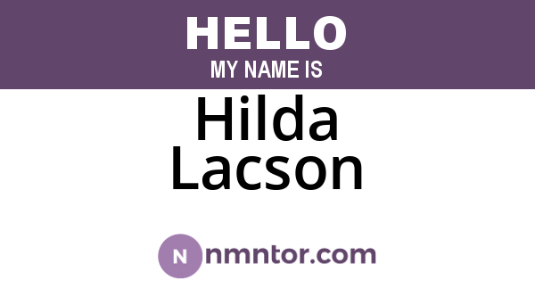 Hilda Lacson