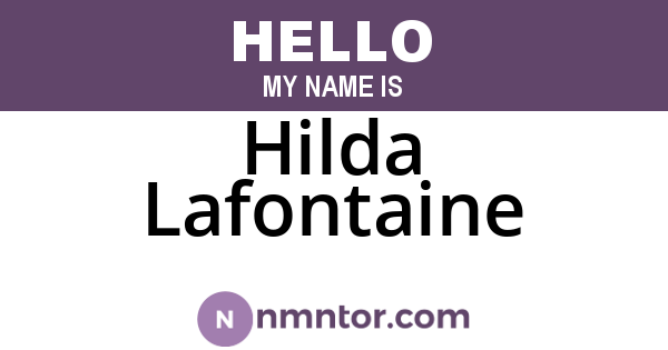 Hilda Lafontaine