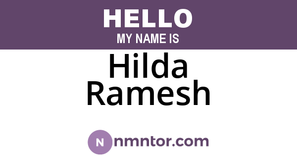 Hilda Ramesh