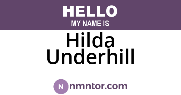 Hilda Underhill