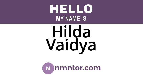 Hilda Vaidya