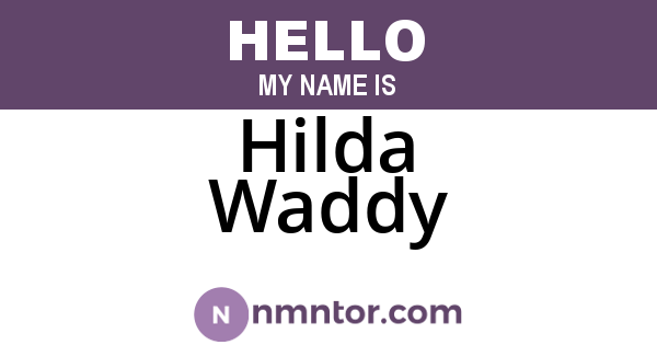 Hilda Waddy