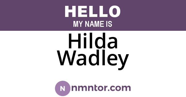 Hilda Wadley