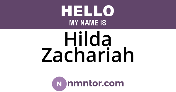Hilda Zachariah