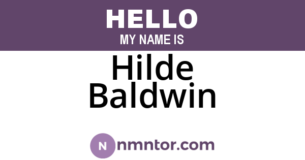 Hilde Baldwin