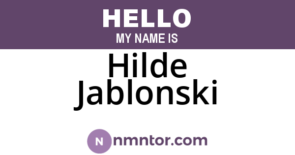 Hilde Jablonski