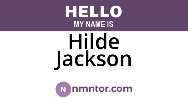 Hilde Jackson