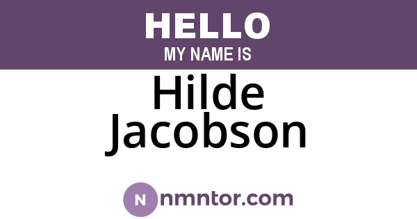 Hilde Jacobson