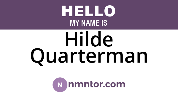 Hilde Quarterman
