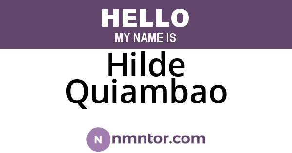 Hilde Quiambao
