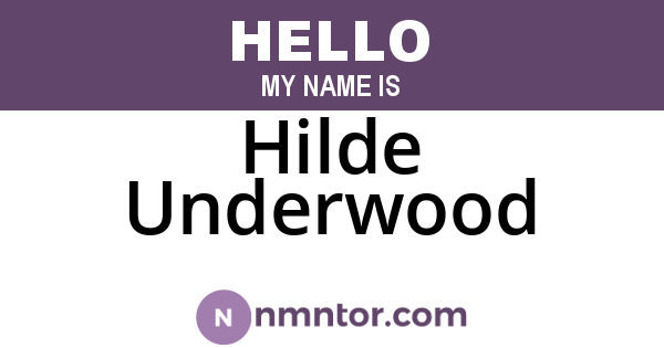 Hilde Underwood