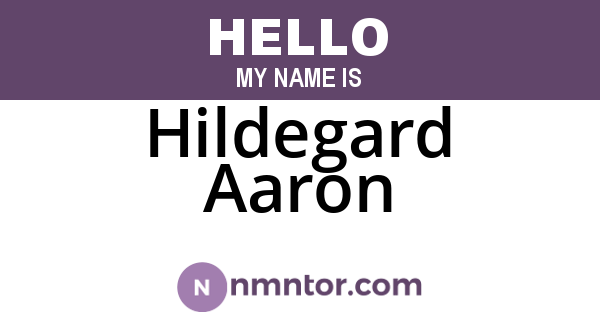 Hildegard Aaron