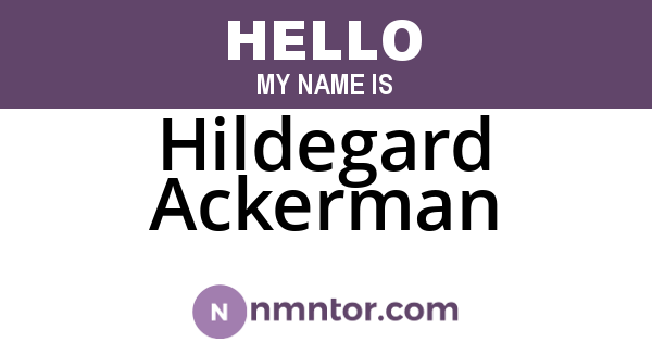Hildegard Ackerman