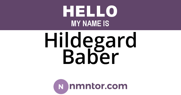 Hildegard Baber