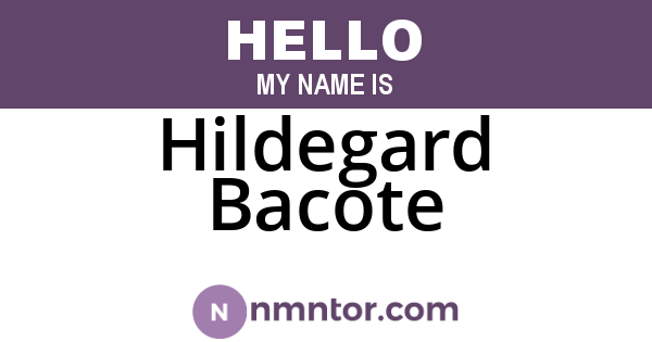 Hildegard Bacote