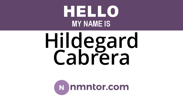 Hildegard Cabrera