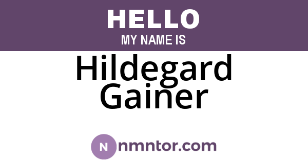 Hildegard Gainer