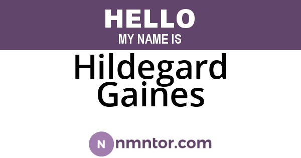 Hildegard Gaines