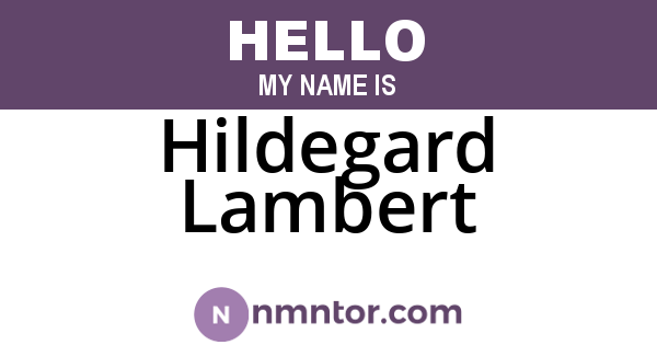 Hildegard Lambert