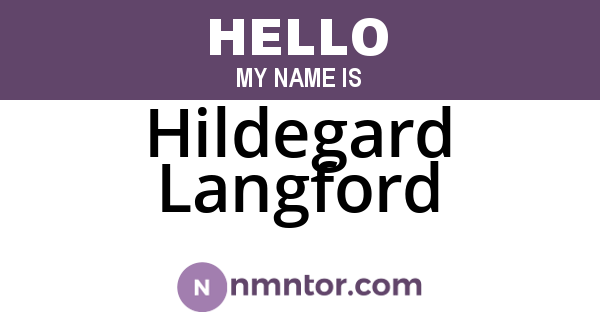 Hildegard Langford
