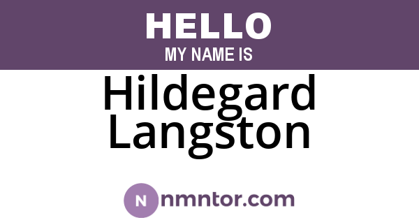 Hildegard Langston
