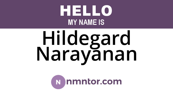 Hildegard Narayanan