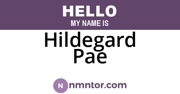 Hildegard Pae