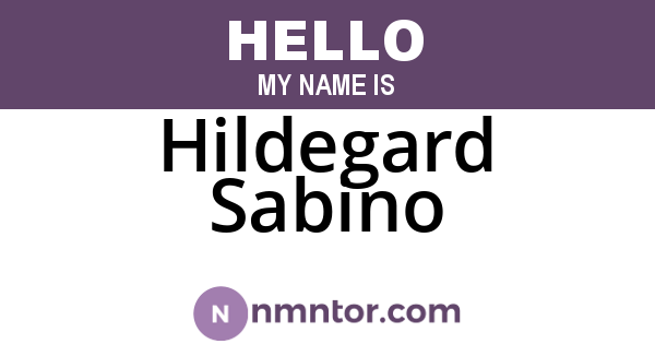 Hildegard Sabino