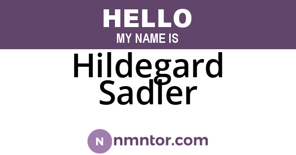 Hildegard Sadler