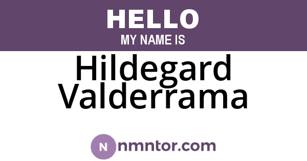 Hildegard Valderrama