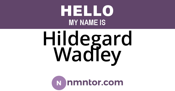 Hildegard Wadley