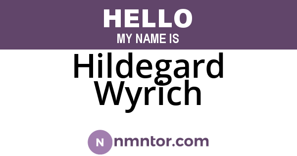 Hildegard Wyrich
