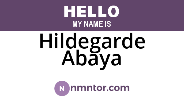 Hildegarde Abaya