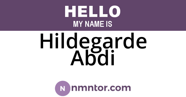 Hildegarde Abdi