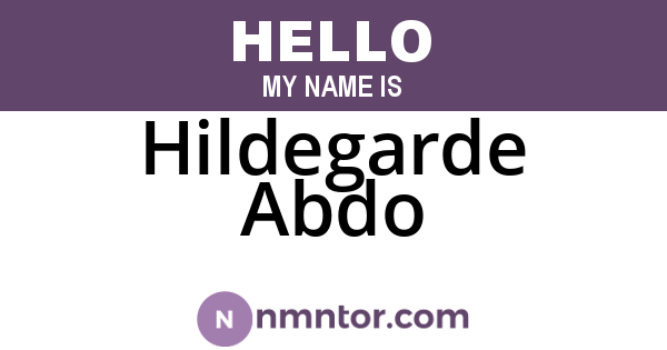 Hildegarde Abdo