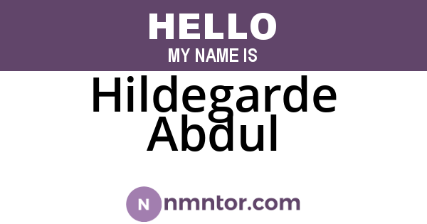 Hildegarde Abdul