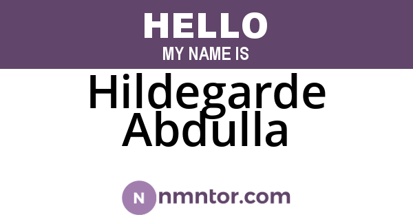 Hildegarde Abdulla