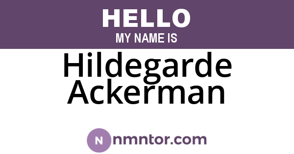 Hildegarde Ackerman