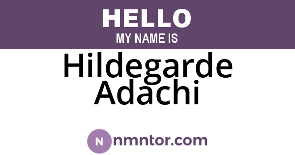 Hildegarde Adachi