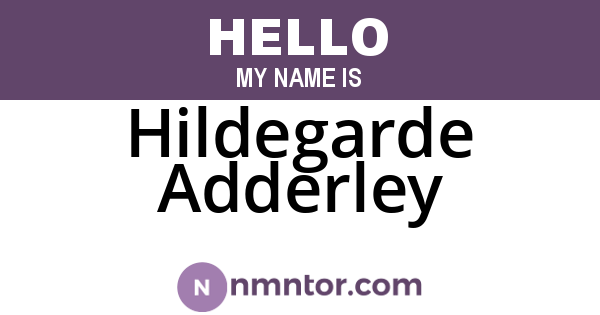 Hildegarde Adderley