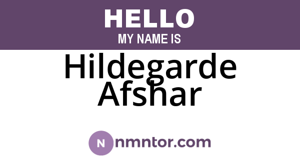 Hildegarde Afshar