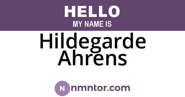 Hildegarde Ahrens