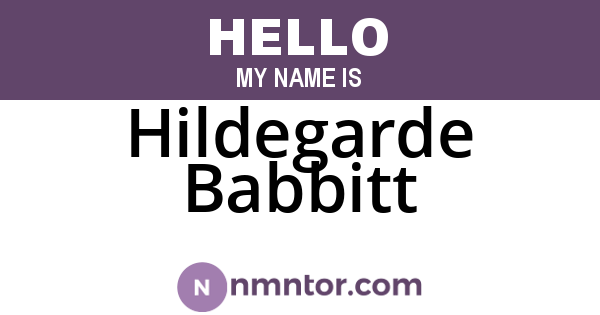 Hildegarde Babbitt