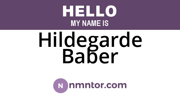 Hildegarde Baber